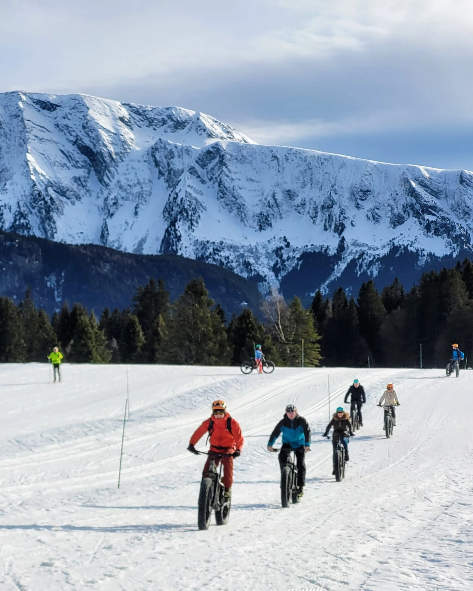 Activité vtt E-fatbike sur neige à Chamrousse