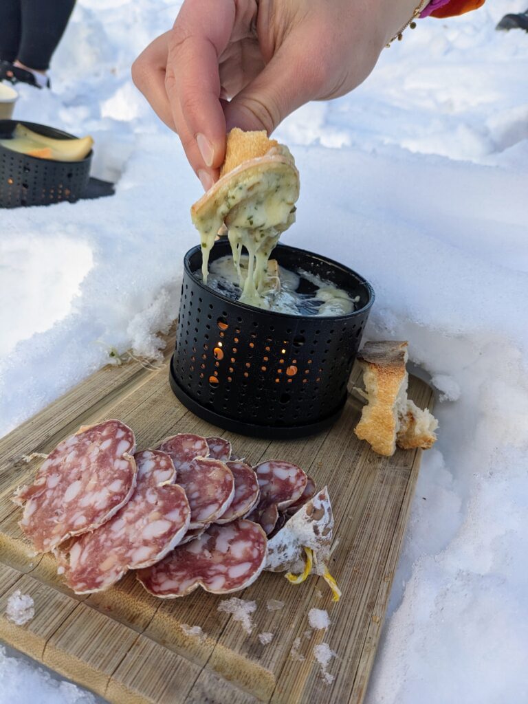 vélo et raclette au coucher du soleil