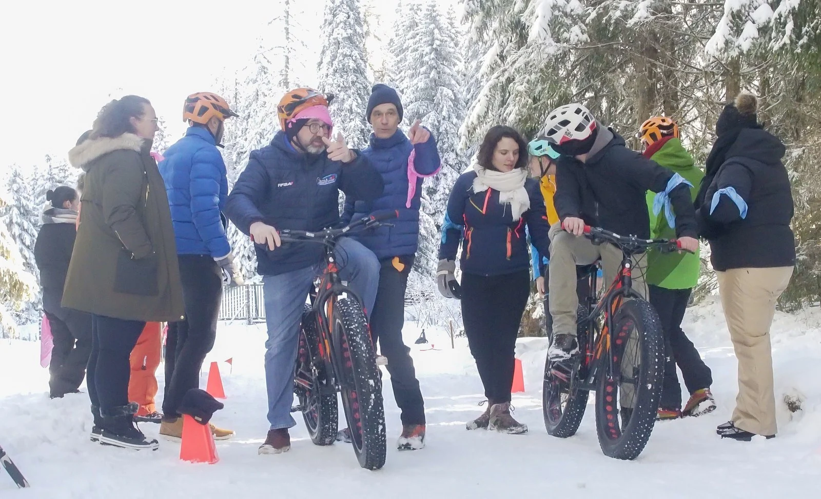 Animation VTT fatbike électrique sur neige à La Féclaz