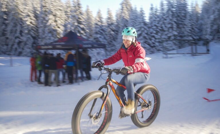 VTT sur neige lors de Winter Games à la Feclaz