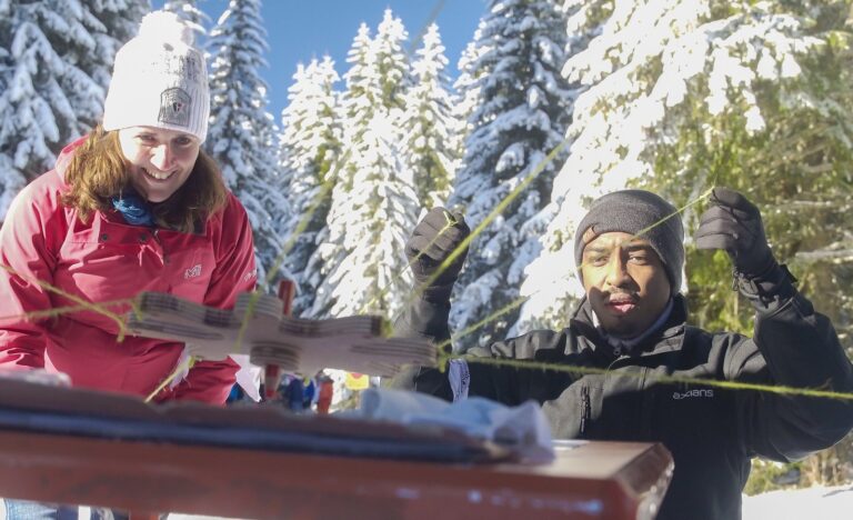Olympiade des neiges à a la Feclaz